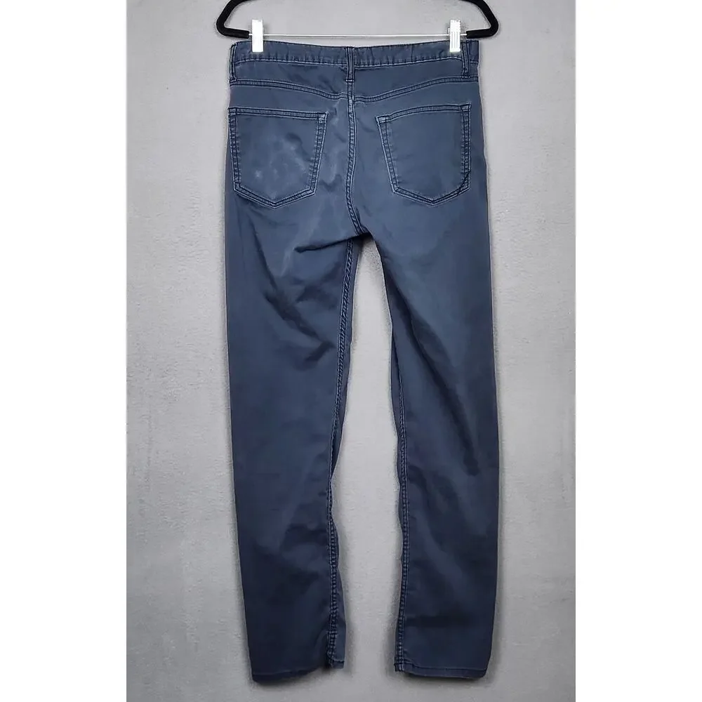 BANANA REPUBLIC Pants Mens 30x32 Blue Berry Sueded Straight 5 Pocket Twill Chino